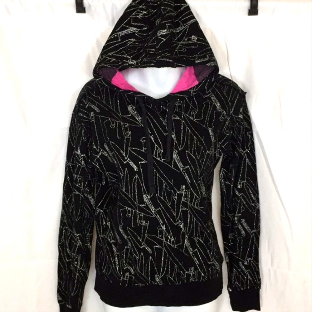 🔪 Andy Warhol glitter knives punk hoodie S 🔪